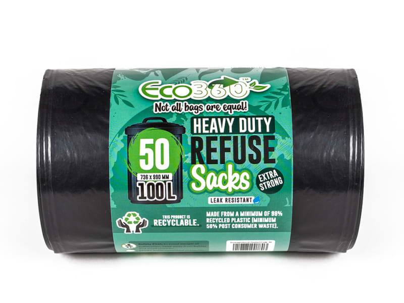 Heavy Duty Super Strong Refuse Sack 100L x 50 46