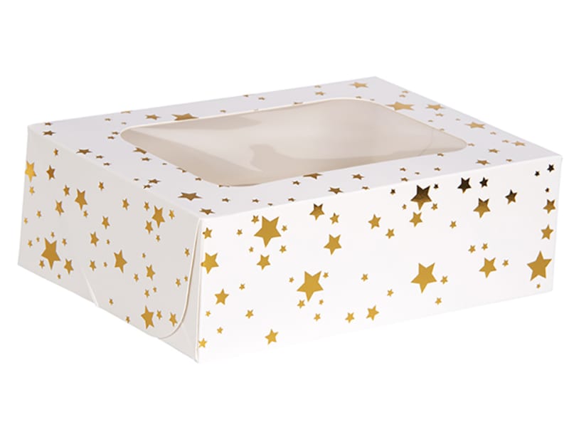 Cupcake x 6 Box Gold Star J072