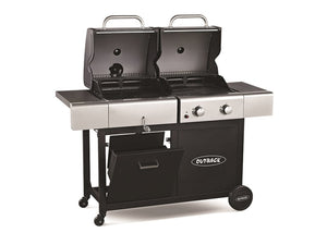 Dual Fuel Charcoal/Gas 2 Burner + Regulator OUT370635