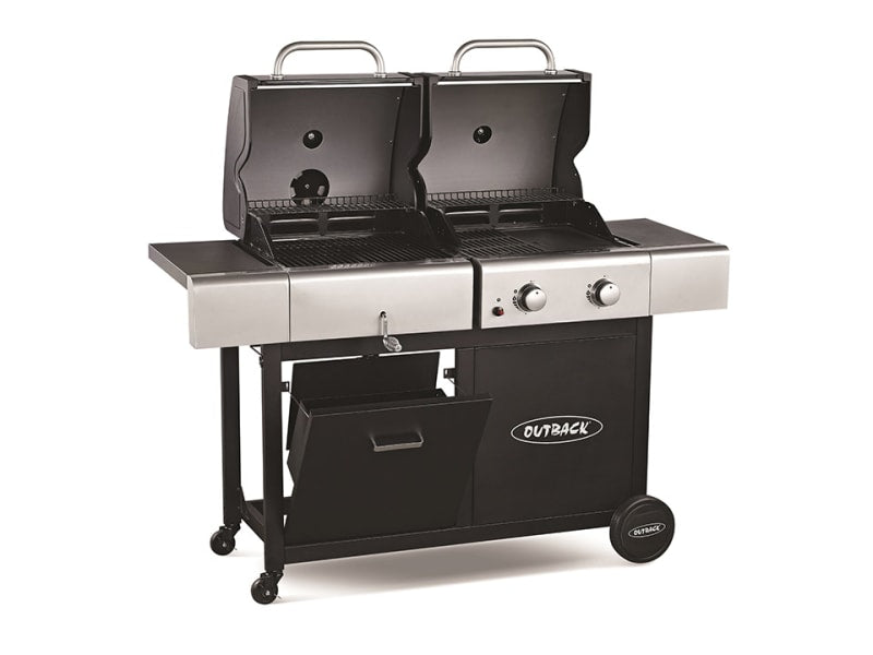 Dual Fuel Charcoal/Gas 2 Burner + Regulator OUT370635