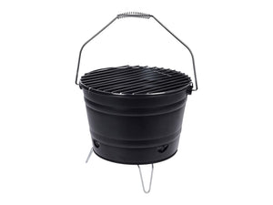Charcoal BBQ Bucket + Handle Folding Feet