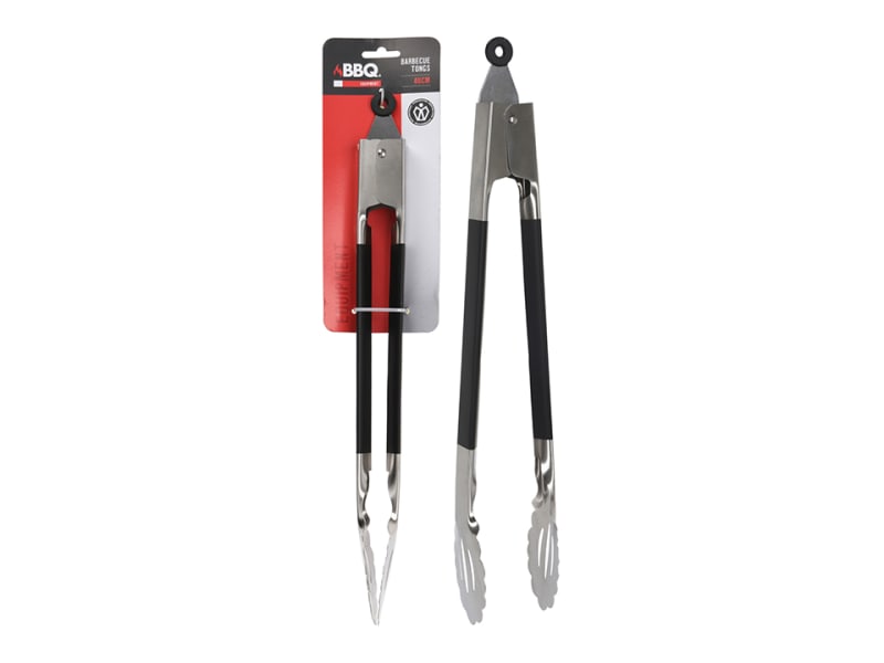 BBQ Tongs Stainless Steel + Grip Handle C04000120