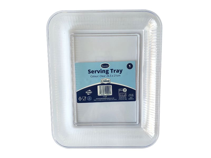 Re-Useable Plastic Tray Clear