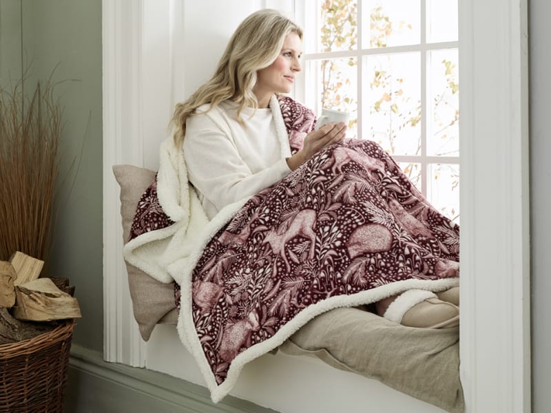 Heated Throw Woodland Folk 140 x 180cm 41026009