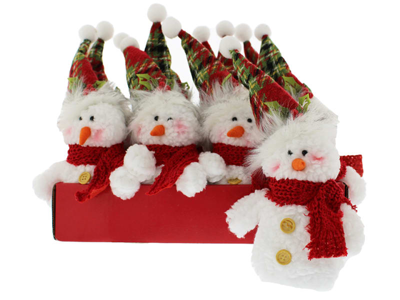 Snowman + Red Scarf Plush 13cm P054550