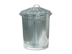 UK Galvanised Dustbin + Lid 80L