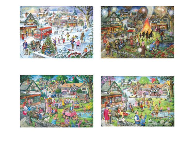 Seasons On Green Jigsaw 4 x 500 Piece HP0767