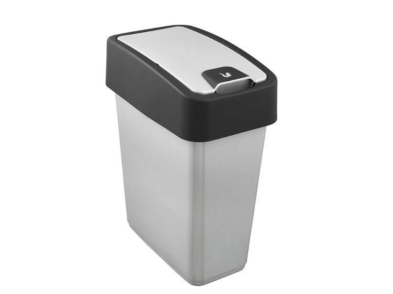 Magne Slim Bin Lift + Push Lid Silver
