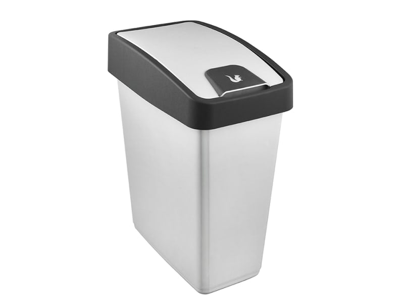 Magne Slim Bin Lift + Push Lid Silver
