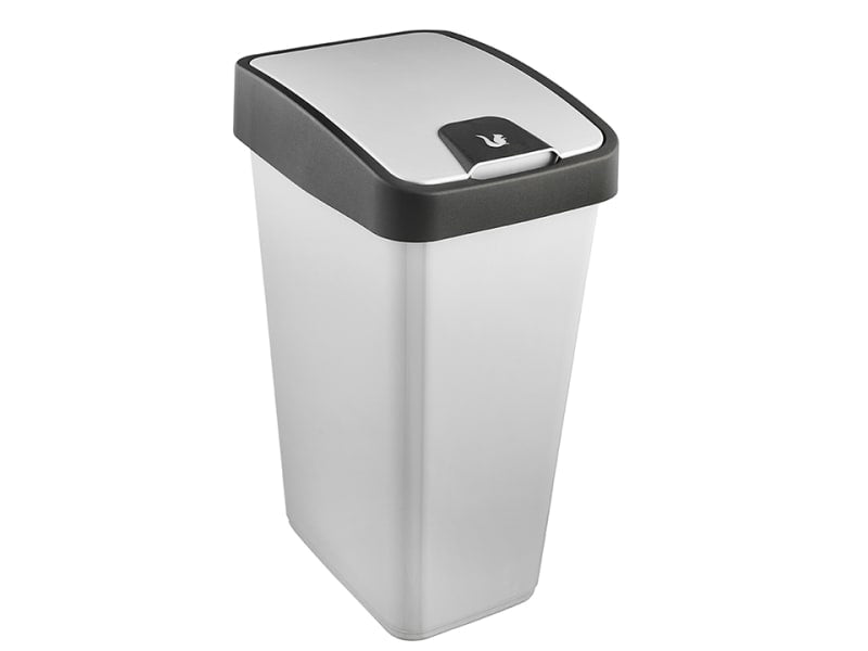 Magne Slim Bin Lift + Push Lid Silver