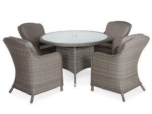 Paris Imperial Round Dining Set + 4 Chairs *3* PAR110IMP-WS