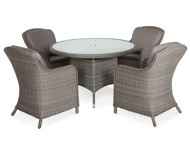 Paris Imperial Round Dining Set + 4 Chairs *3* PAR110IMP-WS