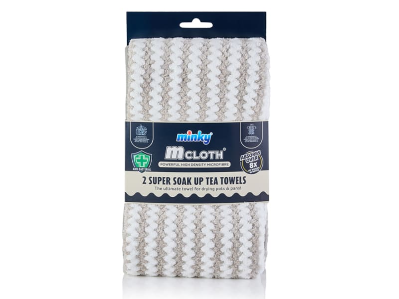 Super Soak Tea Towel Grey x 2 TE78300106