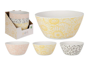 Melamine Bowl Pastel Foliage