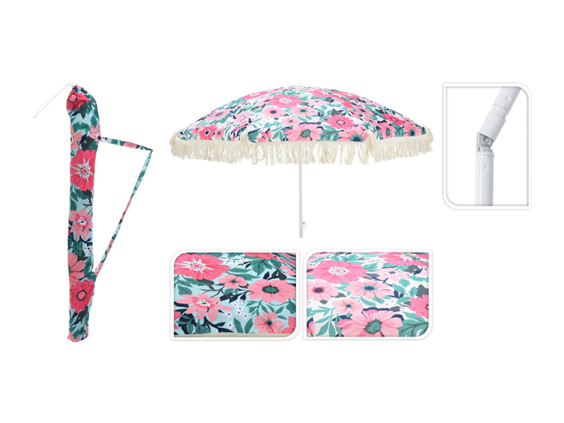 Beach Umbrella Flower Design 180cm X11000410