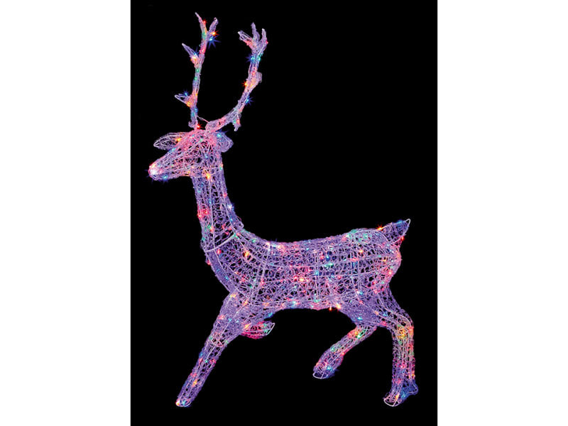 Soft Acrylic Stag 1.4m 300LED Multi Coloured LV201107M