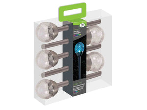 Crackle Globe Lights Stainless Steel x 5 1001031
