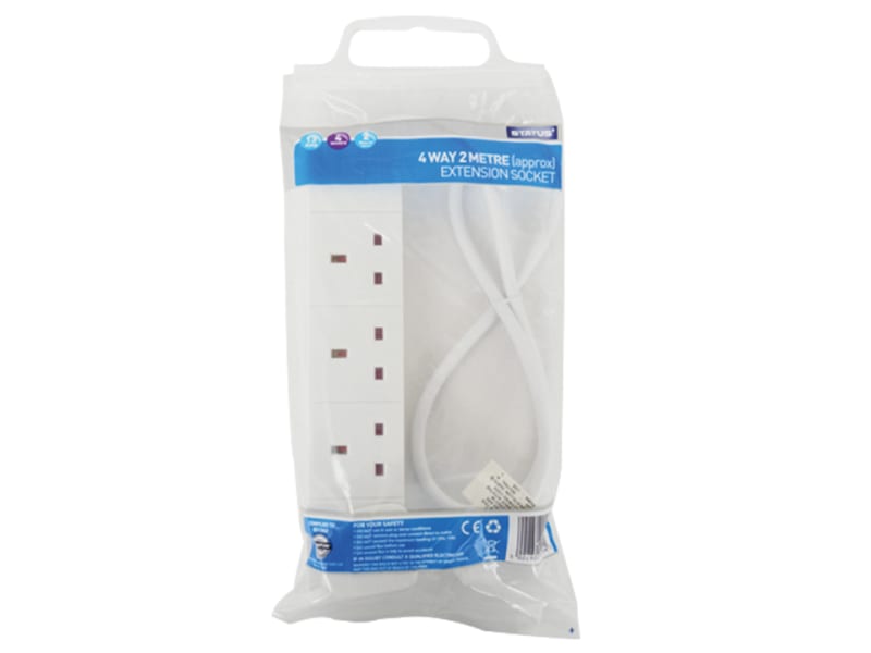 Extension Socket 4Way 2m
