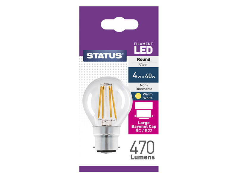 Round Filament LED Warm White