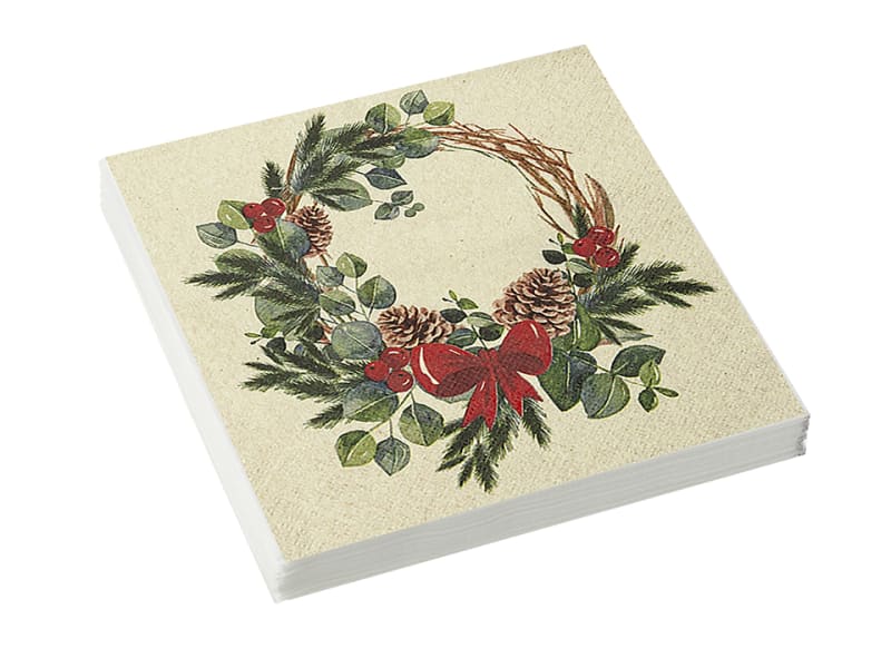 Natural Wreath Napkins 33cm SG640004