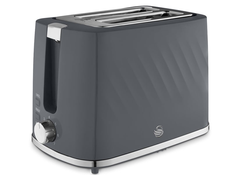 Windsor Textured Toaster 2 Slice Grey ST14071GRY
