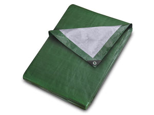 Super Tarpaulin Green/Silver 2 x 3m 140g GST1