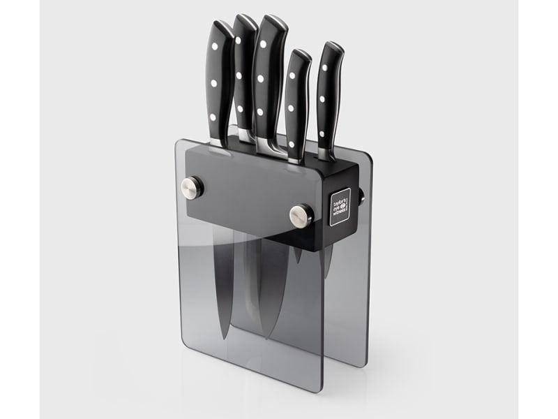 Coniston Knife Set 5 Piece + Glass Block EKH207B