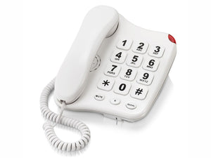 Big Button Corded Phone White 660610210001