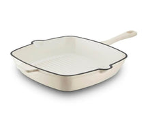 Load image into Gallery viewer, Cast Iron Grill Pan Cream
