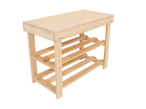 Shoe Bench Solid Top 60 x 30 x 45cm PSU2