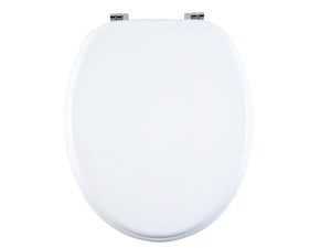 MDF Toilet Seat Stainless Steel Hinge White 77573