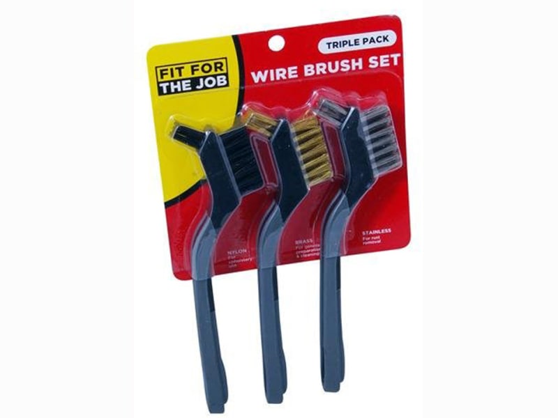 Soft Grip Mini Wire Brush Set 3 Piece FSAT002
