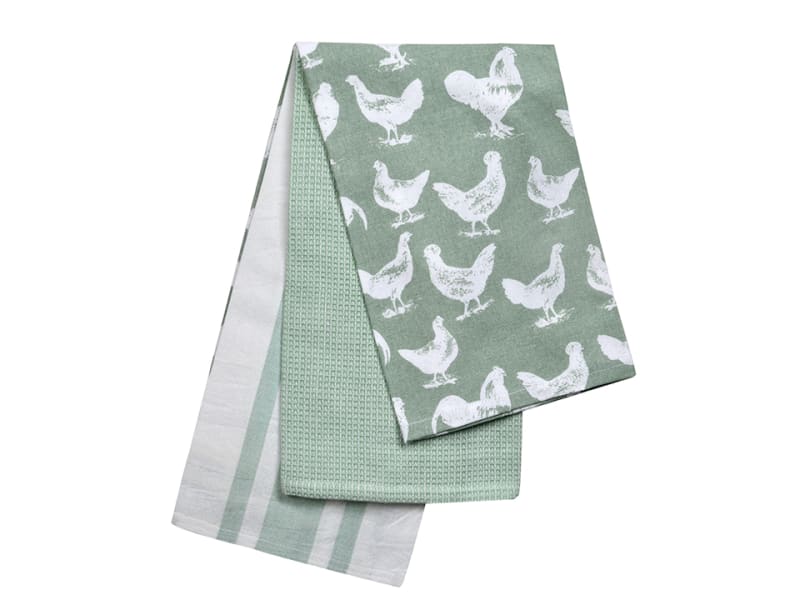 Tea Towels x 3 Hen